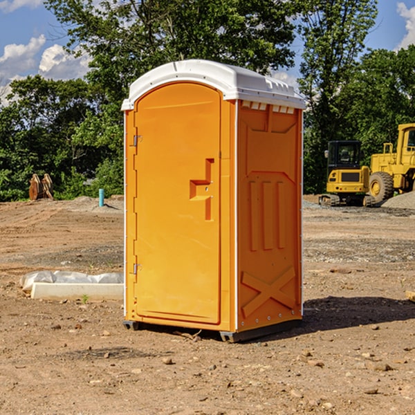 how often are the portable toilets cleaned and serviced during a rental period in Pickstown SD